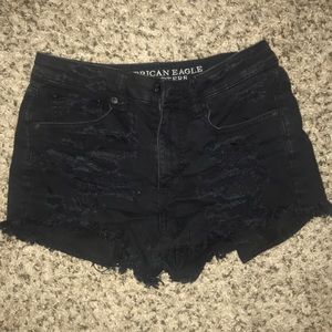 Ripped Black Shorts